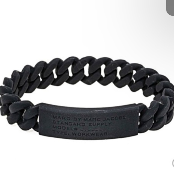 Marc By Marc Jacobs Accessories - Marc by Marc Jacobs Black Chain Silicone Bracelet NWT